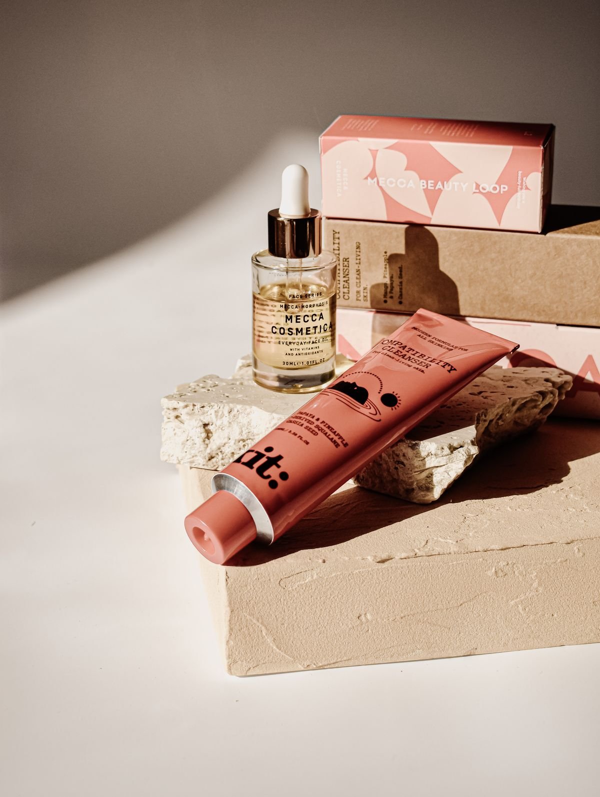 Placeholder — skincare closeup in warm light (stock photo)